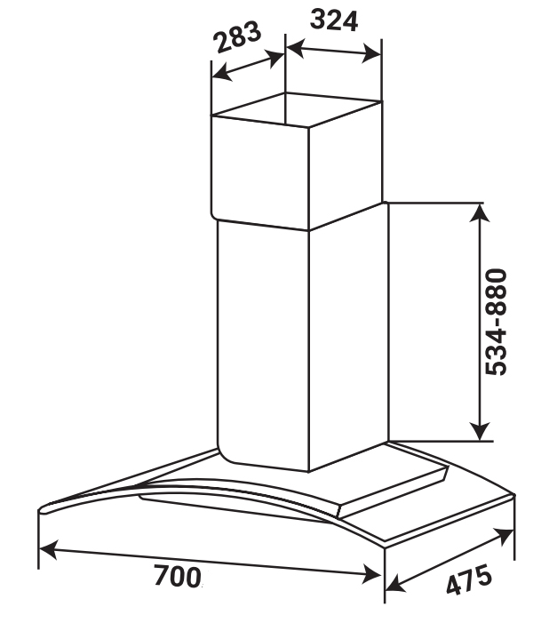 Máy Hút Mùi KAFF KF-GB207TB