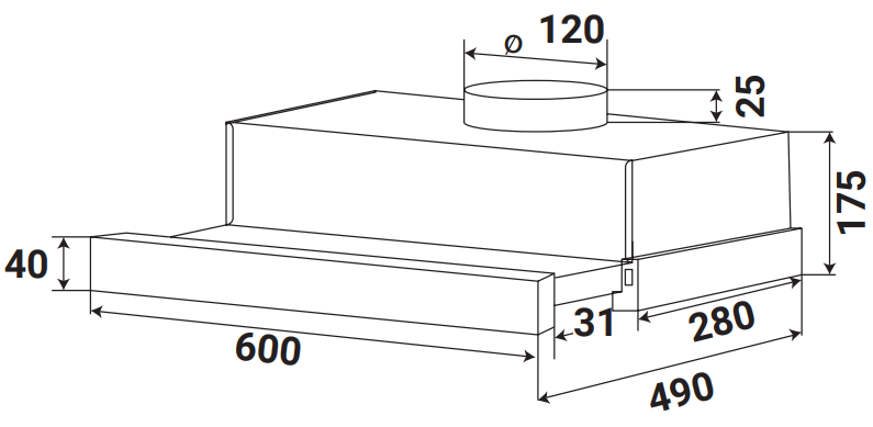 Máy Hút Mùi Kaff KF-TL600