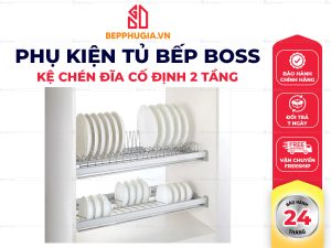 Kệ Chén Đĩa Cố Định Boss 2 Tầng