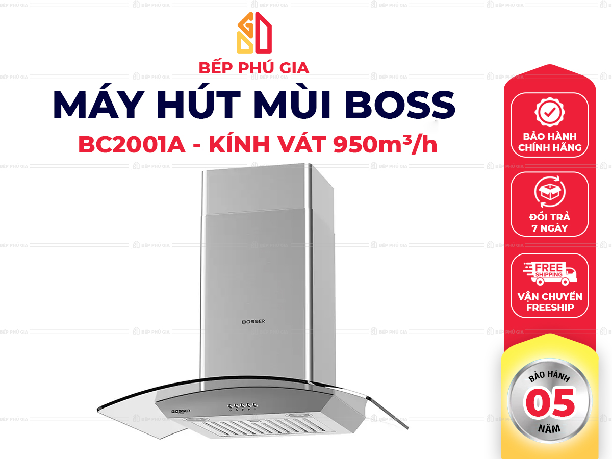 Máy Hút Mùi Boss BC2001A Máy Hút Mùi Boss BC2001A