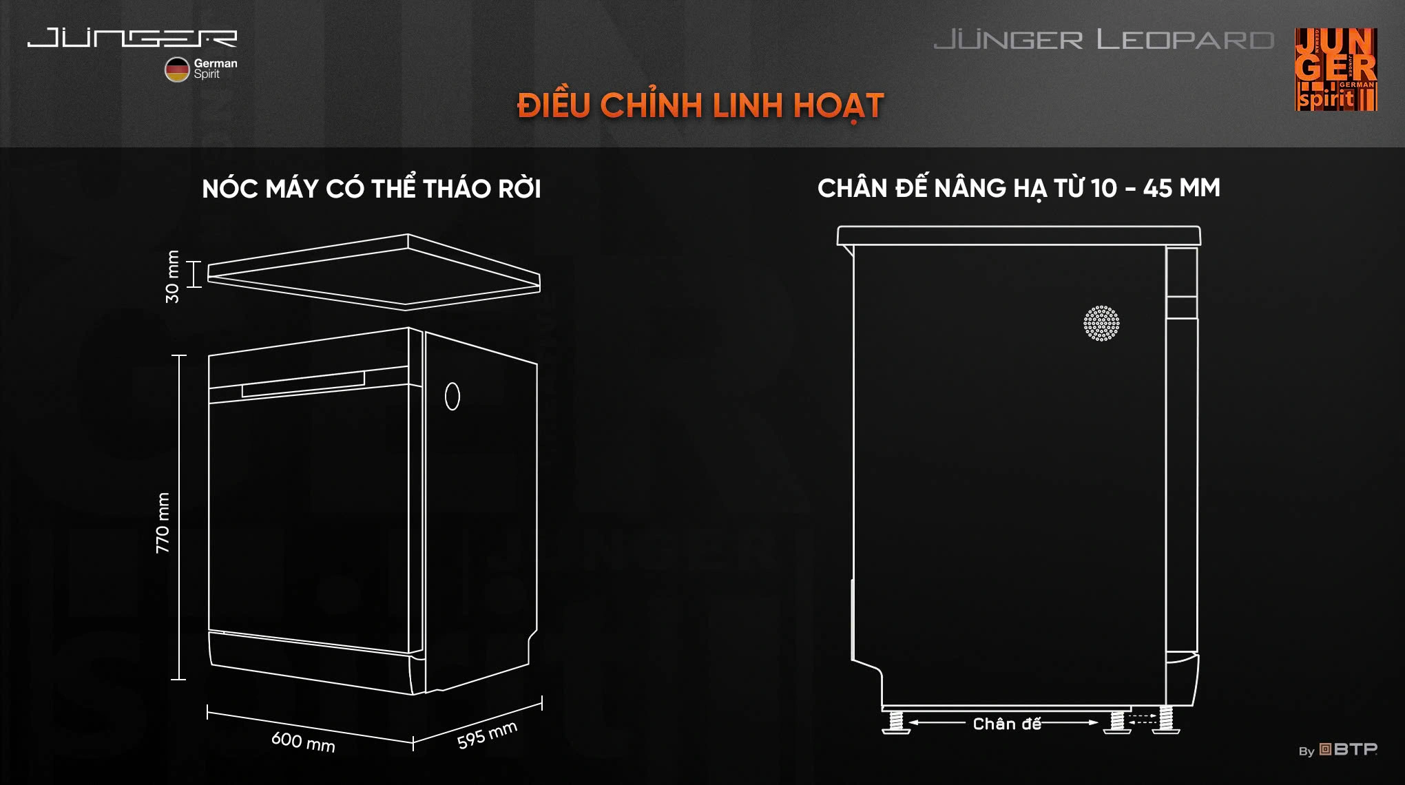 Máy Rửa Chén Junger Leopard DWJ-100