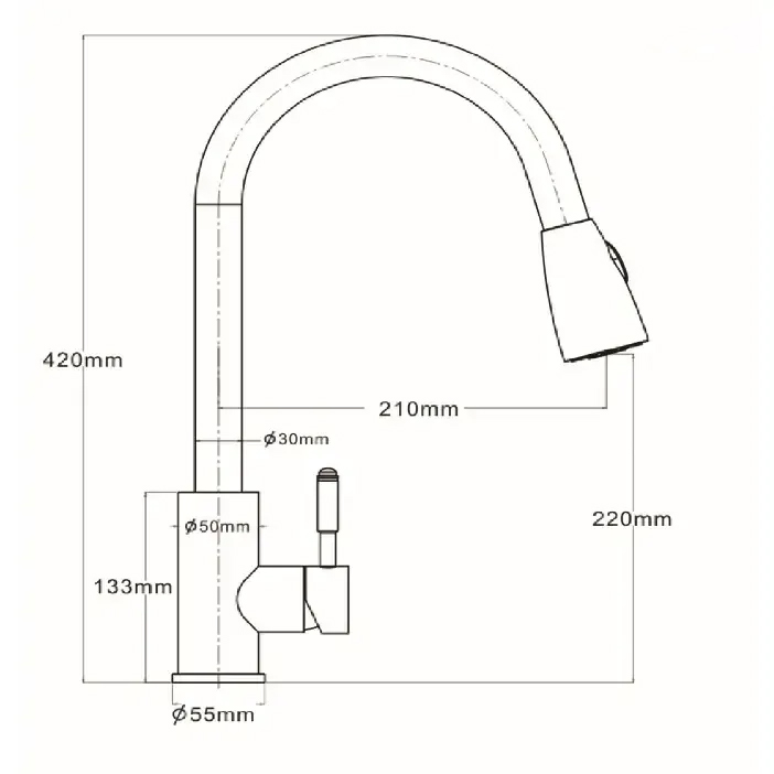 Vòi Boss Dây Rút Cổ BR6221B