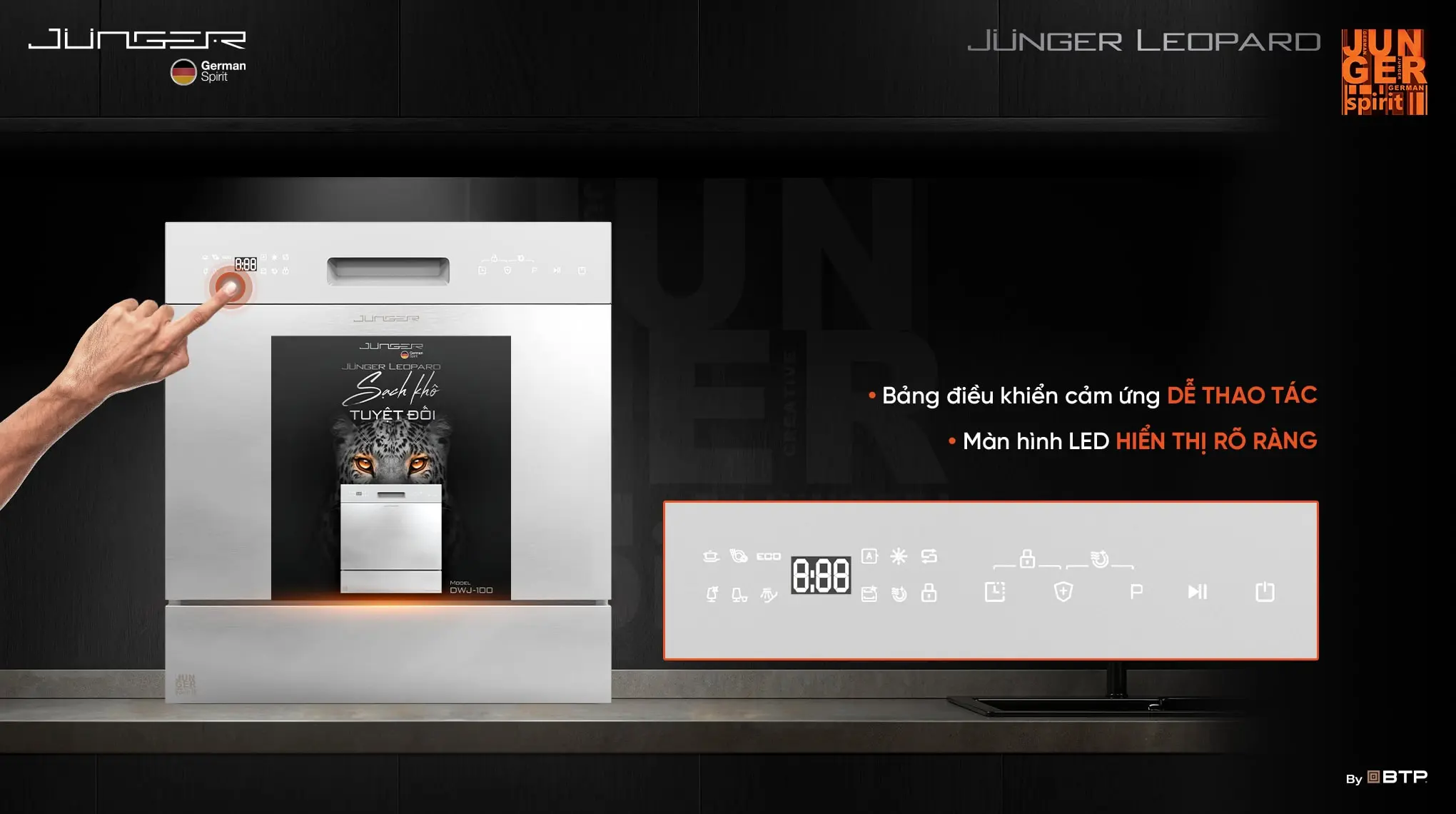 Máy Rửa Chén Junger Leopard DWJ-100