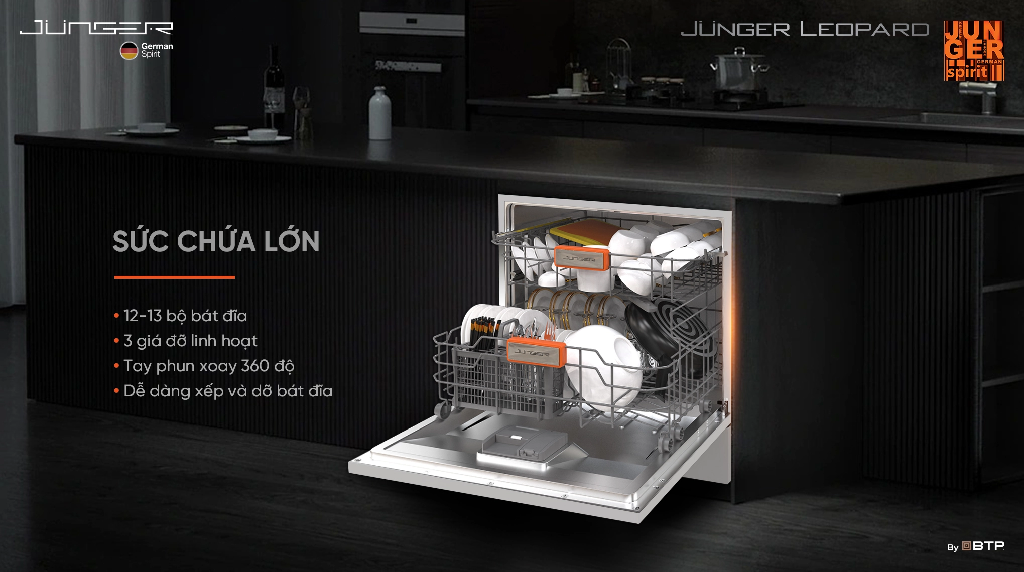 Máy Rửa Chén Junger Leopard DWJ-100