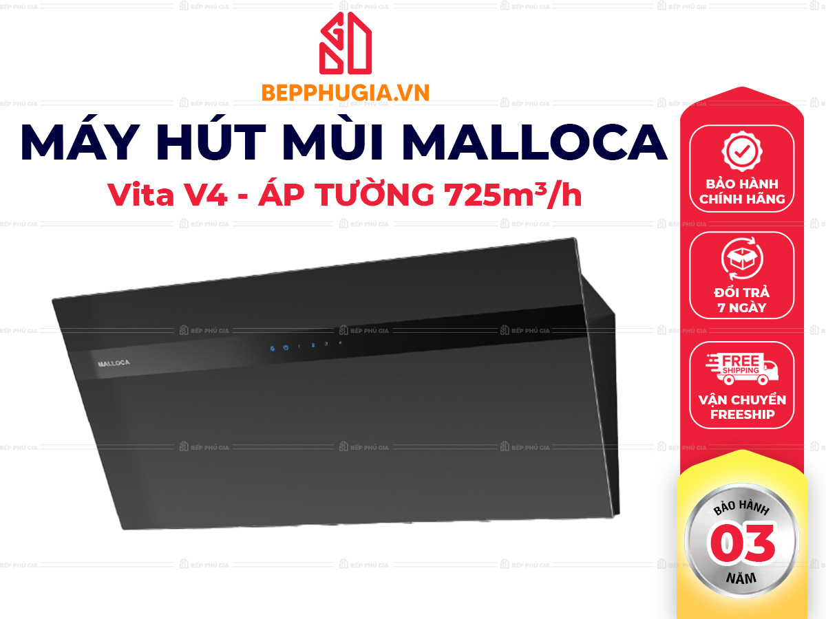 Máy Hút Mùi Malloca Vita V4 Máy Hút Mùi Malloca Vita V4