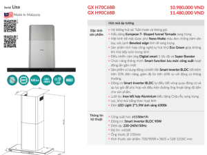 Máy Hút Mùi GrandX GX H70C68B