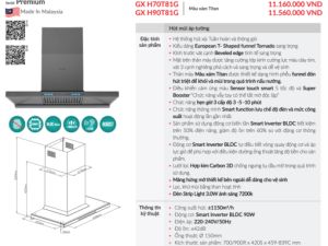 Máy Hút Mùi GrandX GX H70T81G
