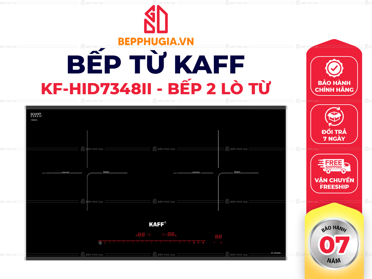 Bếp Từ Đôi Kaff KF-HID7348II Bếp Từ Đôi Kaff KF-HID7348II