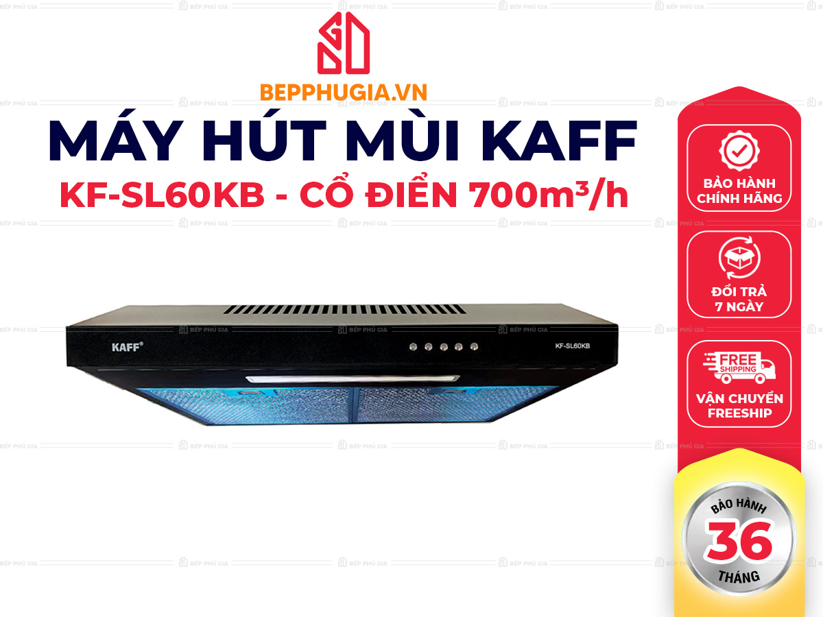 Máy Hút Mùi Kaff KF-SL60KB Máy Hút Mùi Kaff KF-SL60KB