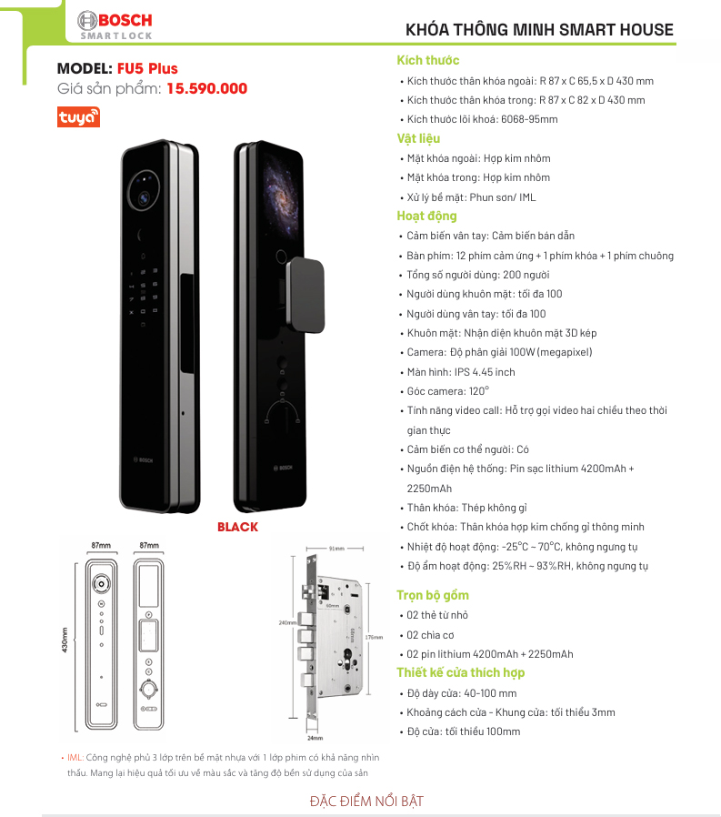 Khóa Cửa Bosch FU5 PLUS (Đức)