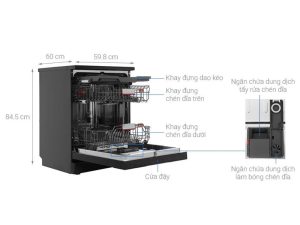 Máy Rửa Chén Toshiba DW-15F8(B)-VN