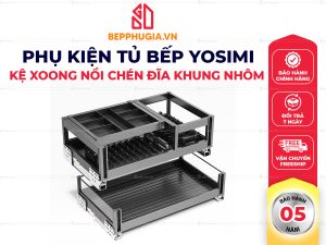 Bộ Kệ Xoong Nồi Chén Đĩa Khung Nhôm Yosimi 700 | 800 | 900