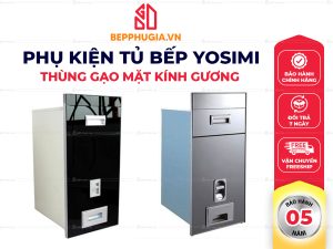 Thùng Gạo Mặt Kính Gương Yosimi 300x410x650